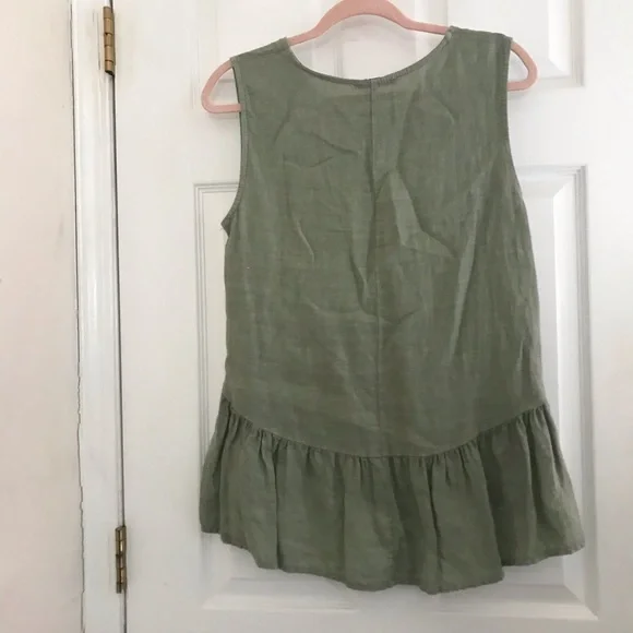 100% Linen Sleeveless Top - Picture 6 of 11